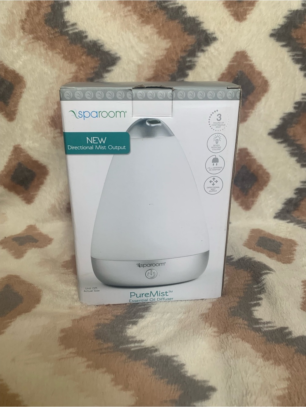 SpaRoom PureMist Essential Oil Diffuser Automatic Shut-Off Color Changing Oil